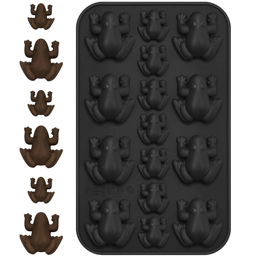 Domensi Silicone Frog Chocolate Mold Candy Molds Passover Jelly Ice Tray in Fun 10 Plagues Frog S... | Amazon (US)