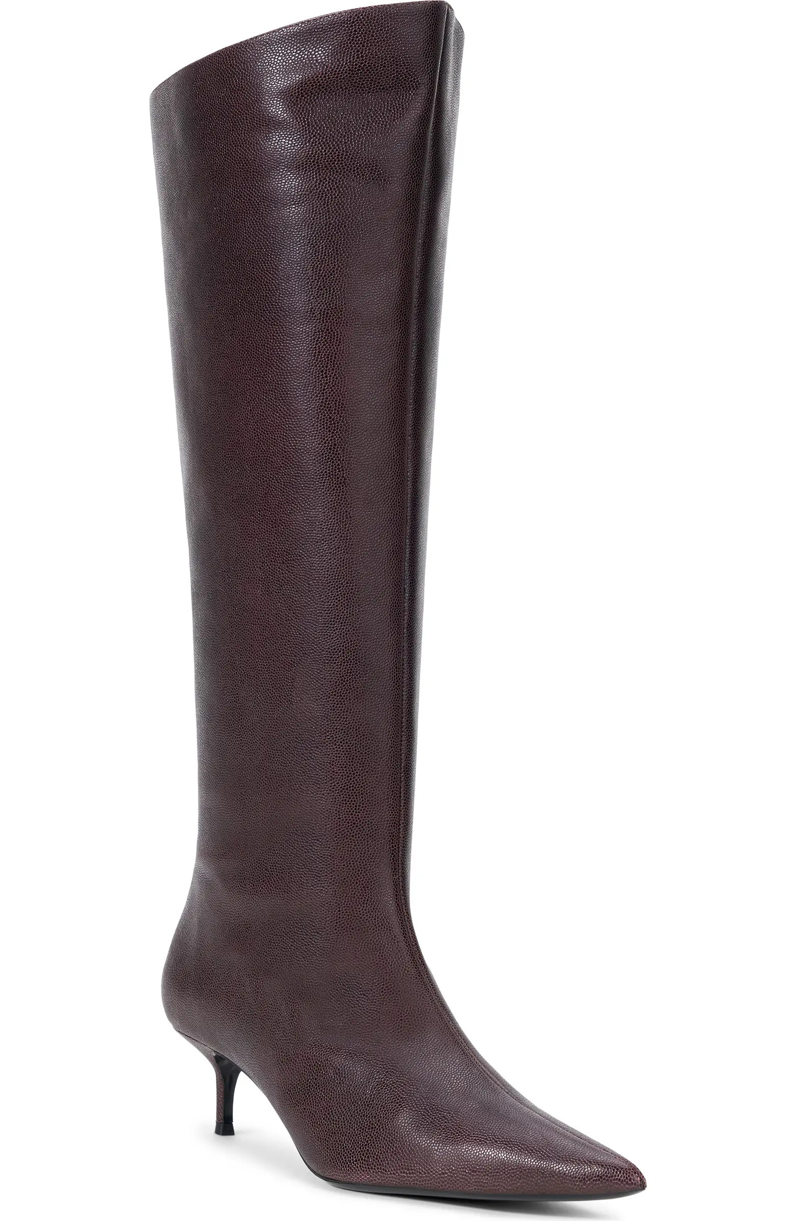 STAUD Sebastian Pointed Toe Kitten Heel Knee-High Boot (Women) | Nordstrom | Nordstrom