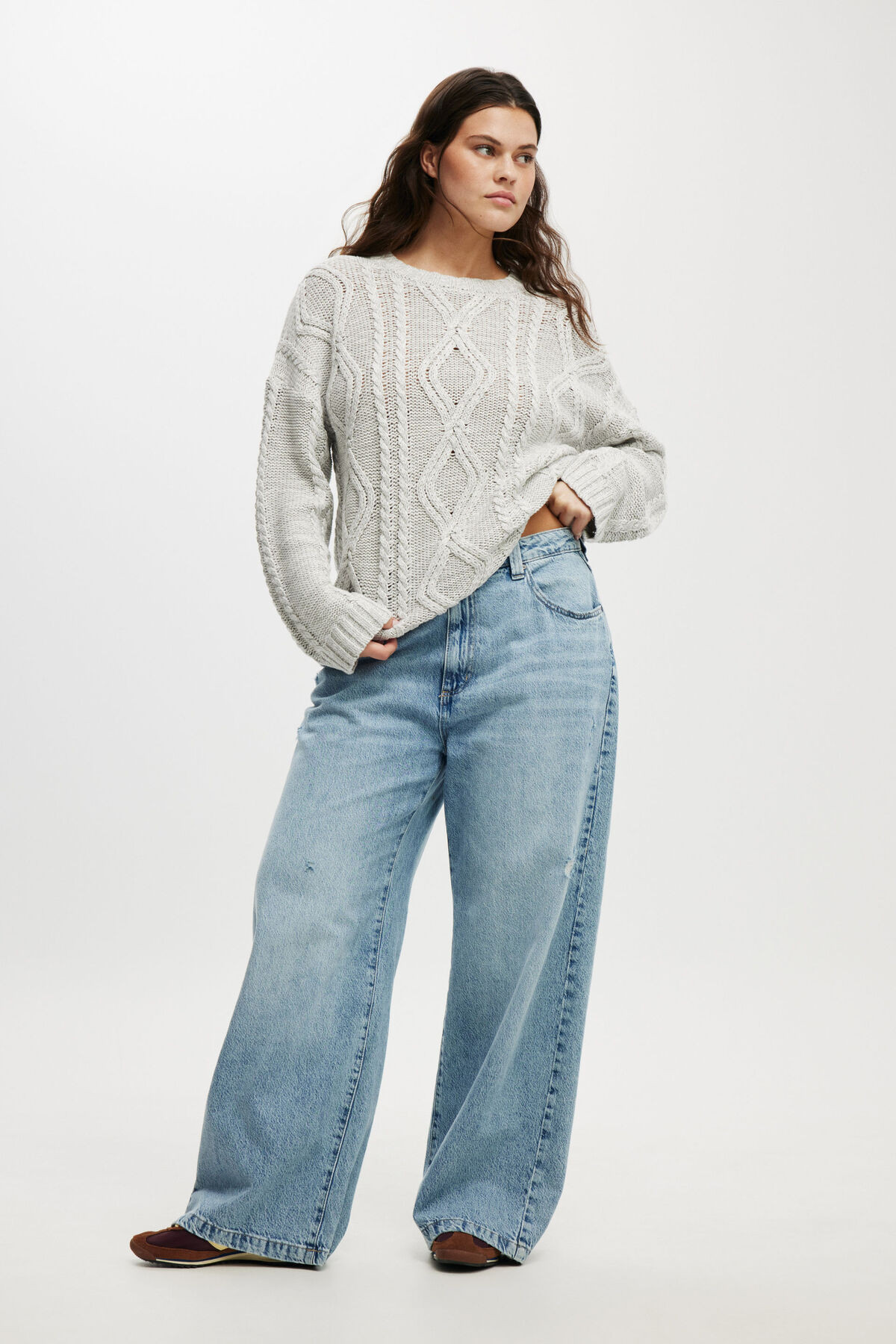 Oversized Cable Sweater | Cotton On (US)