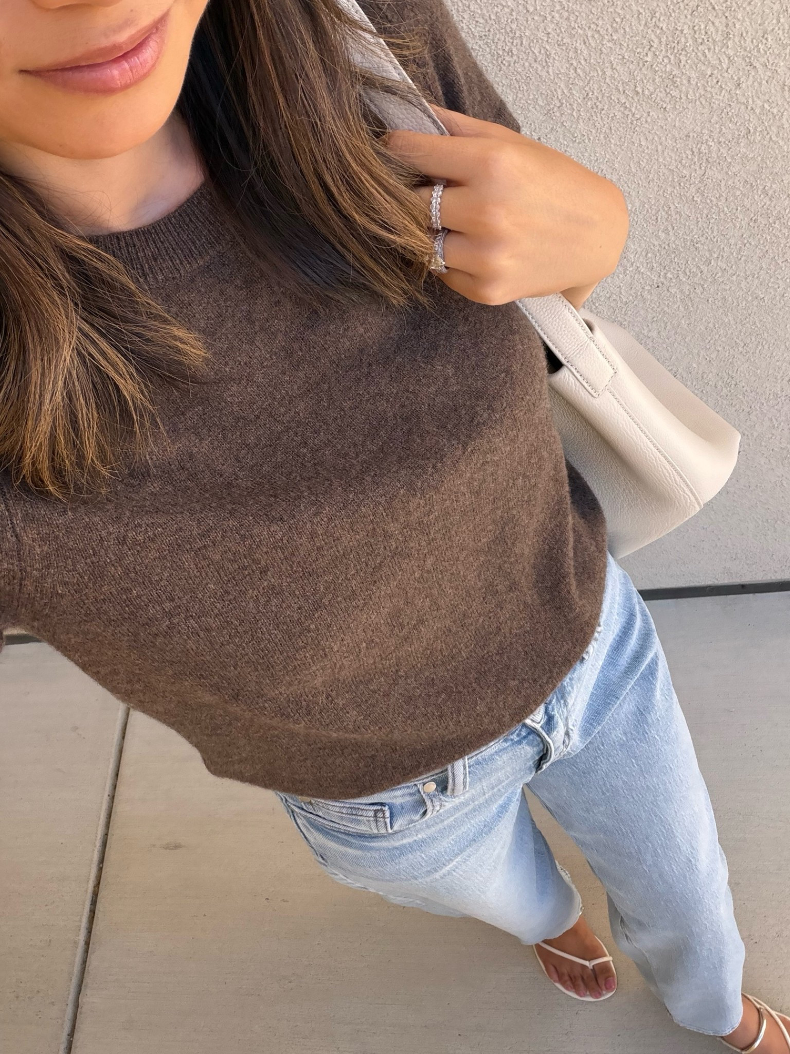 Simple tee & jeans ootd

@Quince  cashmere tee small
$50 barrel jeans that are so comfy!
Small bucket tote

#quincepartner

#LTKootd #LTKSeasonal