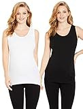 Motherhood Maternity Women's Maternity Bumpstart 2 Pack Sleeveless Tank Tops | Amazon (US)