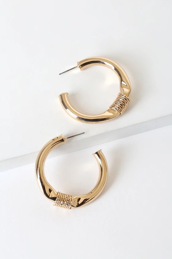 Earn It Gold Hoop Earrings | Lulus (US)