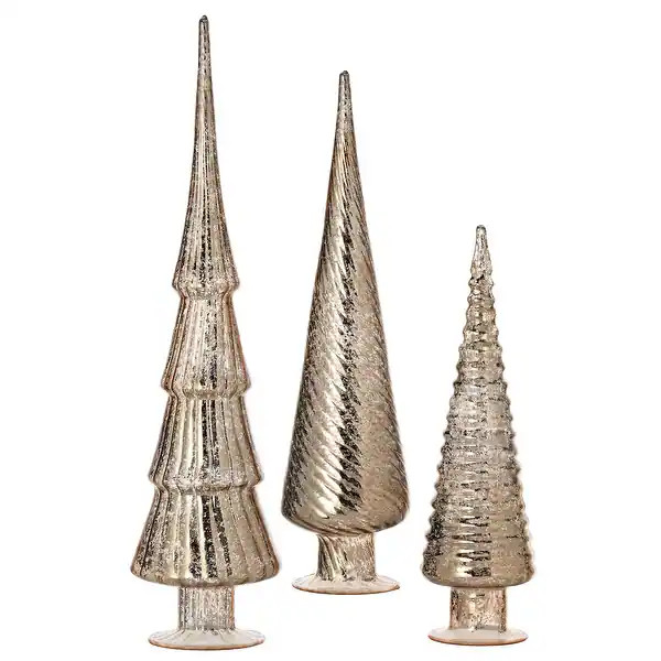 12/15/18" Mercury Glass Tree Trio Set of 3 | Bed Bath & Beyond