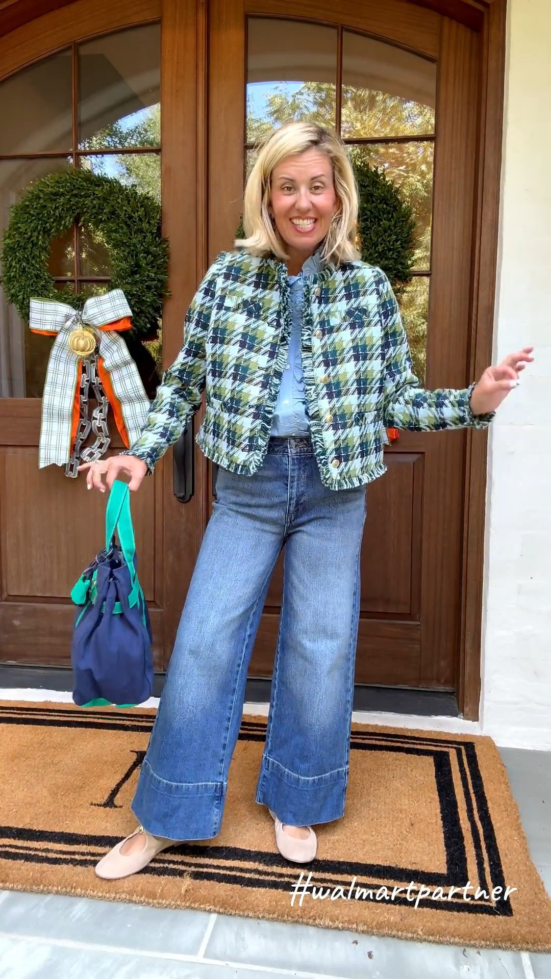 The cuteness of this outfit is over the top! I’m in xs jacket & top and size 2 jeans. 

@walmartstyle, #walmartpartner, #walmartstyle

#LTKSeasonal #LTKOver40 #LTKWorkwear