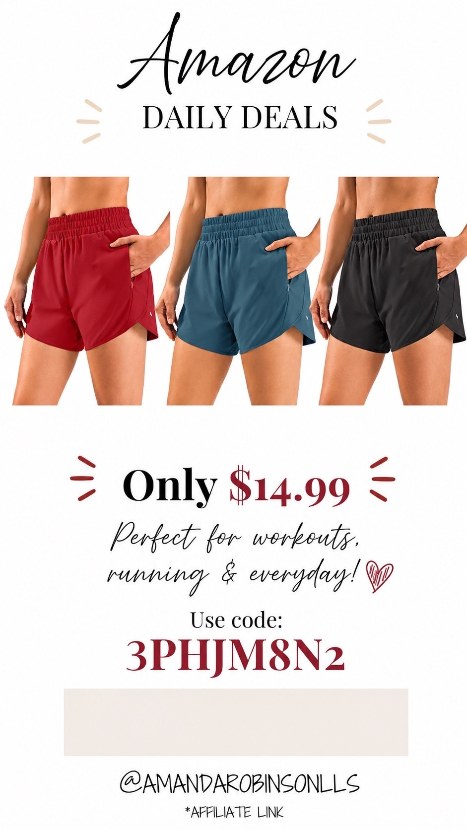 Amazon daily deals
Women’s running shorts

#LTKSaleAlert #LTKActive