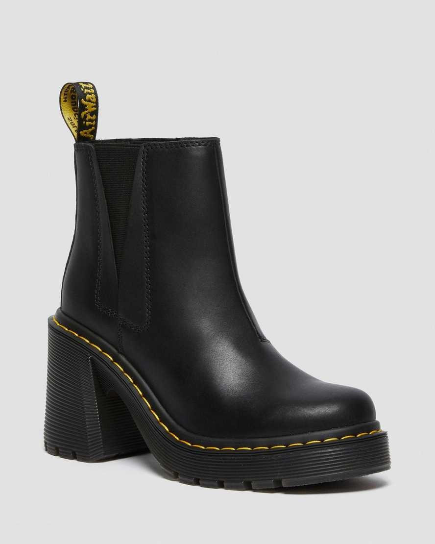 Spence Leather Flared Heel Chelsea Boots | Dr. Martens