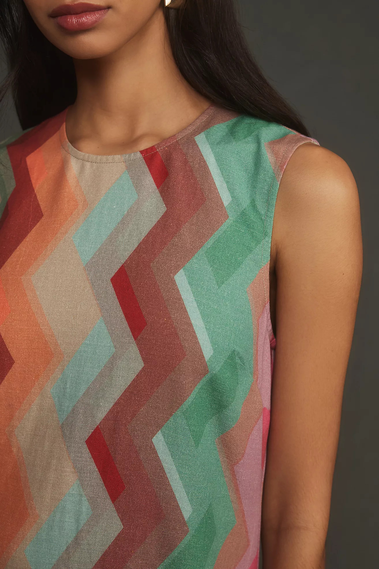 Conditions Apply Sleeveless Crewneck Shift Mini Dress | Anthropologie (US)