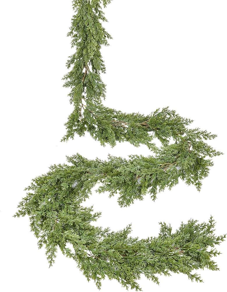 6FT Pine Christmas Garland, Artificail Christmas Greenery Garland,Realistic Cedar Garland Cypress... | Amazon (US)