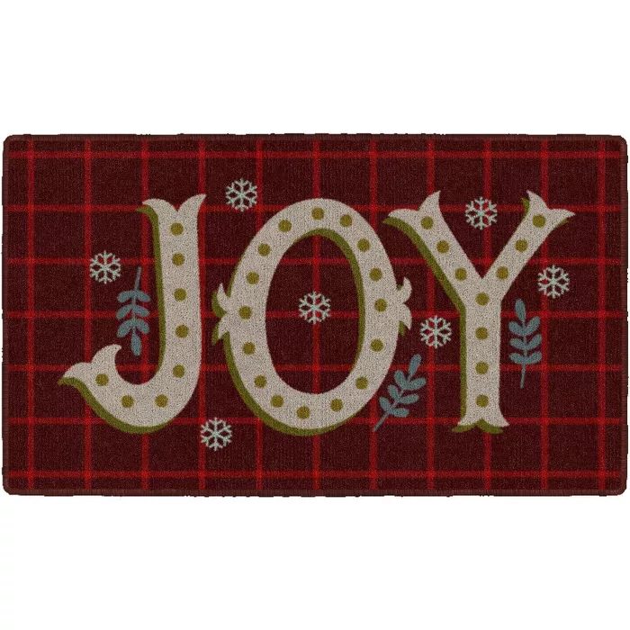 Brumlow Mills Christmas Joy Holiday Rug, 20" x 34", Burgundy | Target