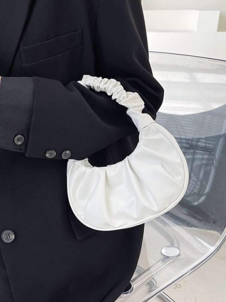 Minimalist Ruched Satchel Bag | SHEIN