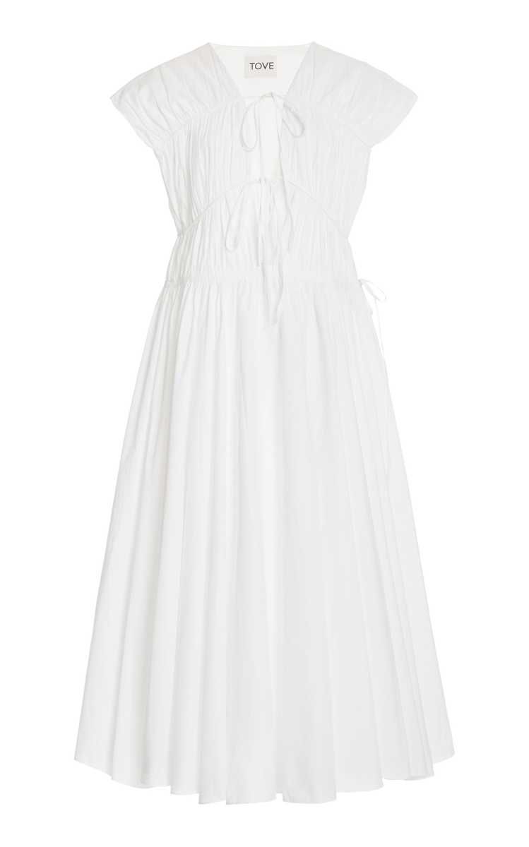 Ceres Pleated Organic Cotton Midi Dress | Moda Operandi (Global)