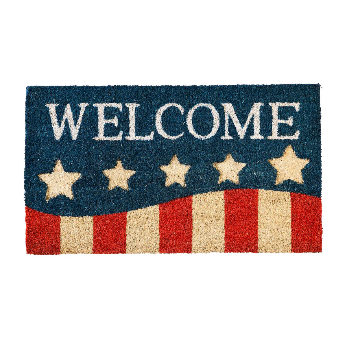 Patriotic Stripes Coir Mat | Plow & Hearth