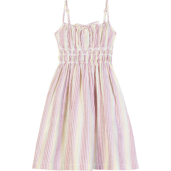 Claire Dress, Pink Multi Stripe | Maisonette