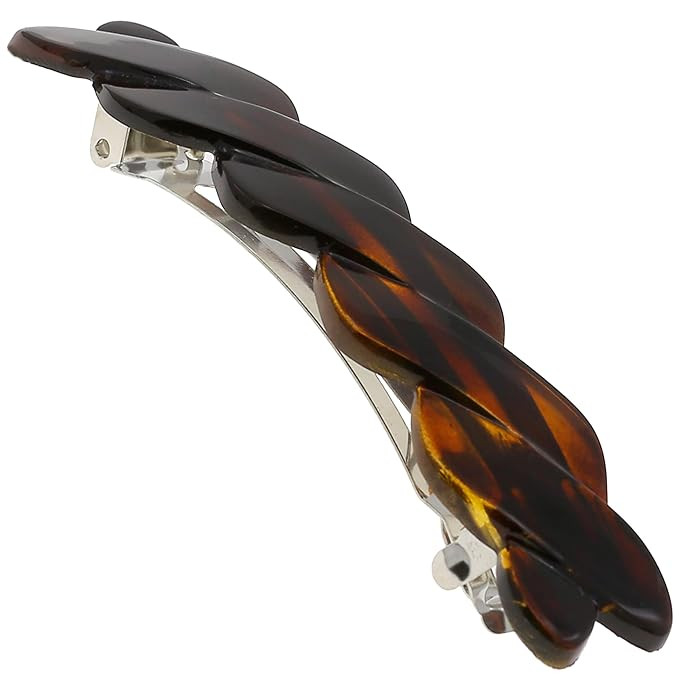 Camila Paris CP2427 French Hair Barrette Clip for Girls Braided, Tortoise Shell, Automatic Clasp,... | Amazon (US)