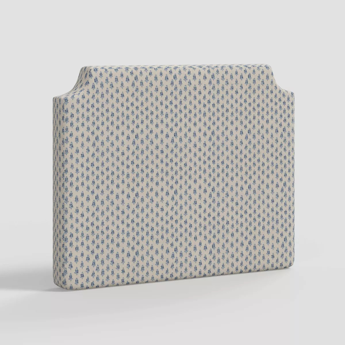 Twin Molly Notched Stick-on-the-Wall Headboard Bagru Block Blue - Threshold™ | Target