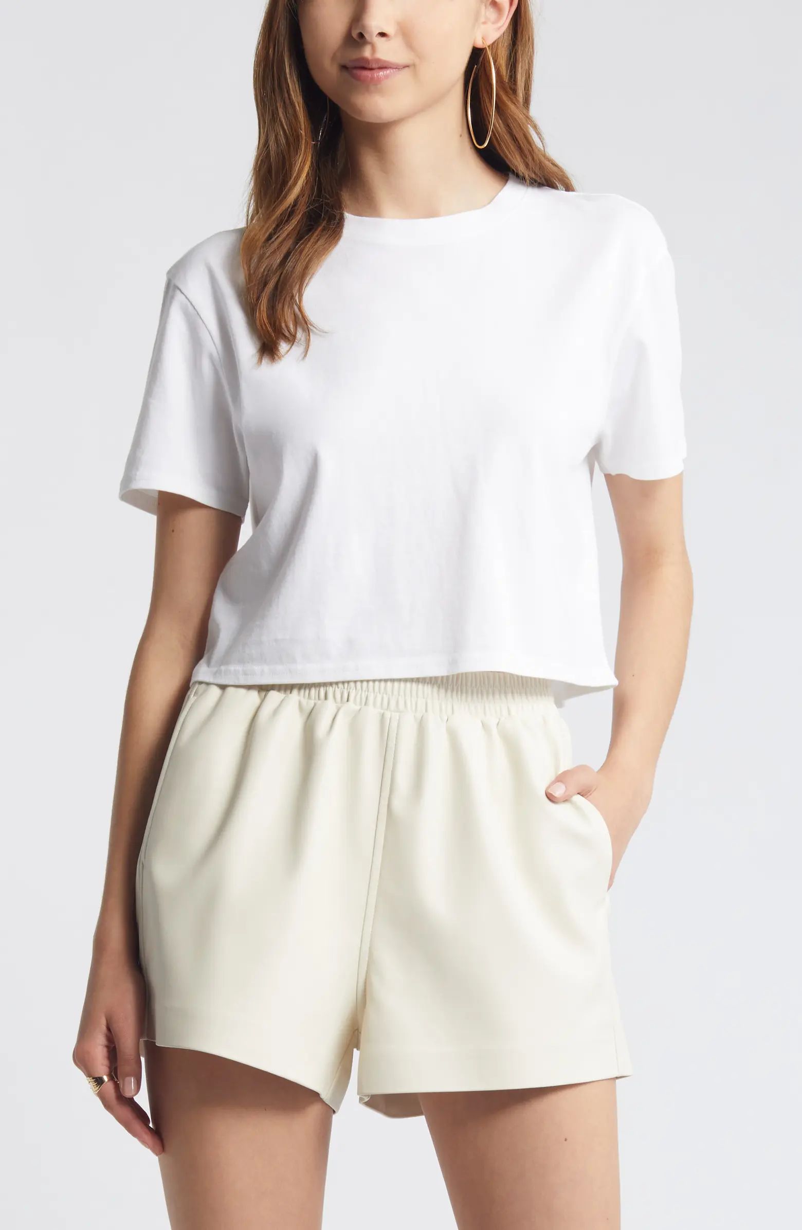 Open Edit Boxy Crop T-Shirt | Nordstrom | Nordstrom