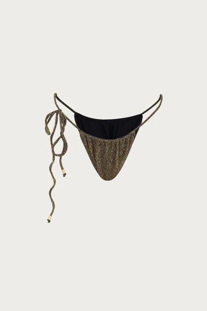 Beaded String Bottom (Black Shimmer Lurex) | SAME