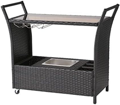 Christopher Knight Home Bahama PE KD Bar Cart, Multibrown | Amazon (US)