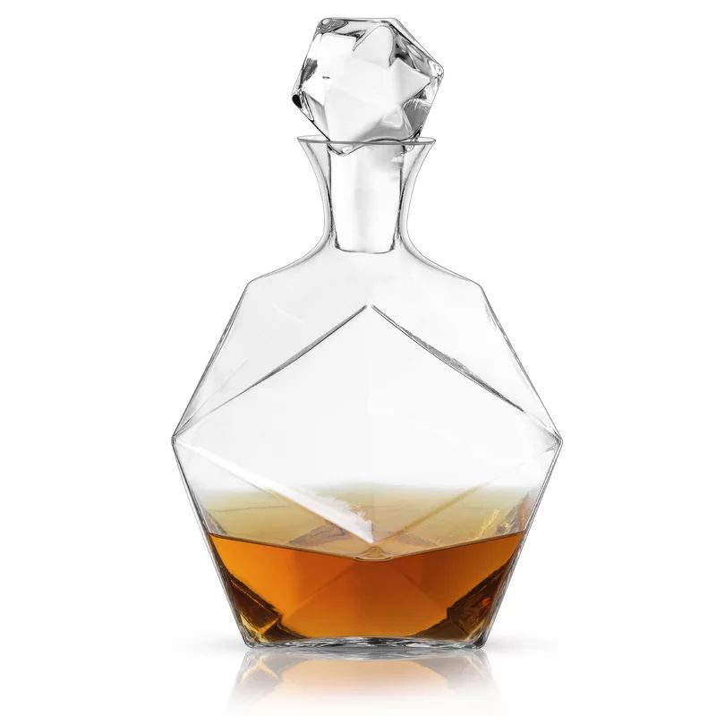 Viski Raye Faceted Crystal Liquor 40 oz. Whiskey Decanter | Wayfair North America