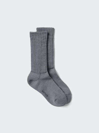 Women's HEATTECH Slouchy Socks Dark Gray US W 7.5-10 UNIQLO US | UNIQLO (US)