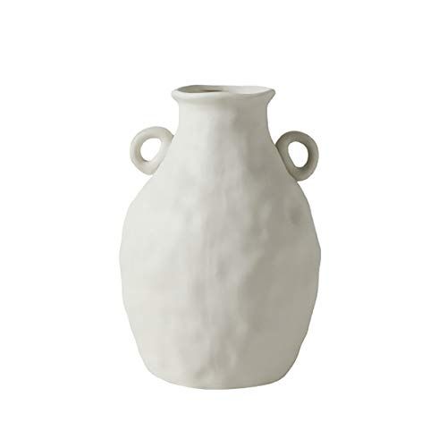 Sunormi White Ceramic Minimalist Vase Modern Artistic Vases Flowers Vases for Home Table Shelf Decor | Amazon (US)