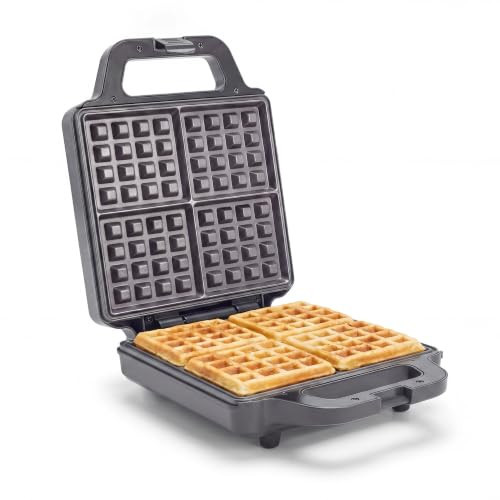 GreenPan Advanced Waffle Maker, 4-Square Belgian & Classic Waffle Maker, PFAS-Free Ceramic Nonstick, Dishwasher Safe Plate, Cool-Touch Handle, Overheat Protection, Easy Clean, Graphite | Amazon (US)