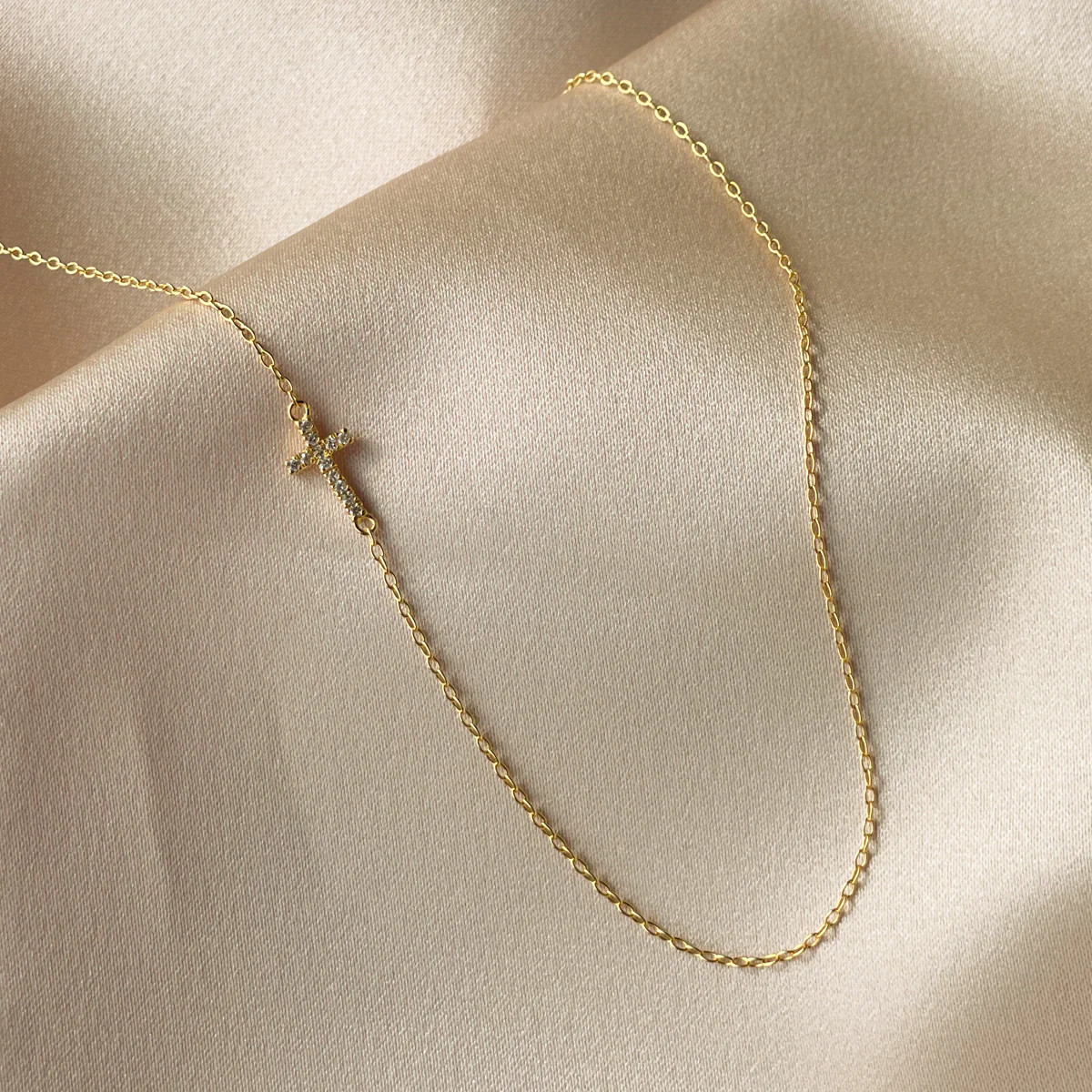 Side Cross Vermeil Necklace | Uncommon James