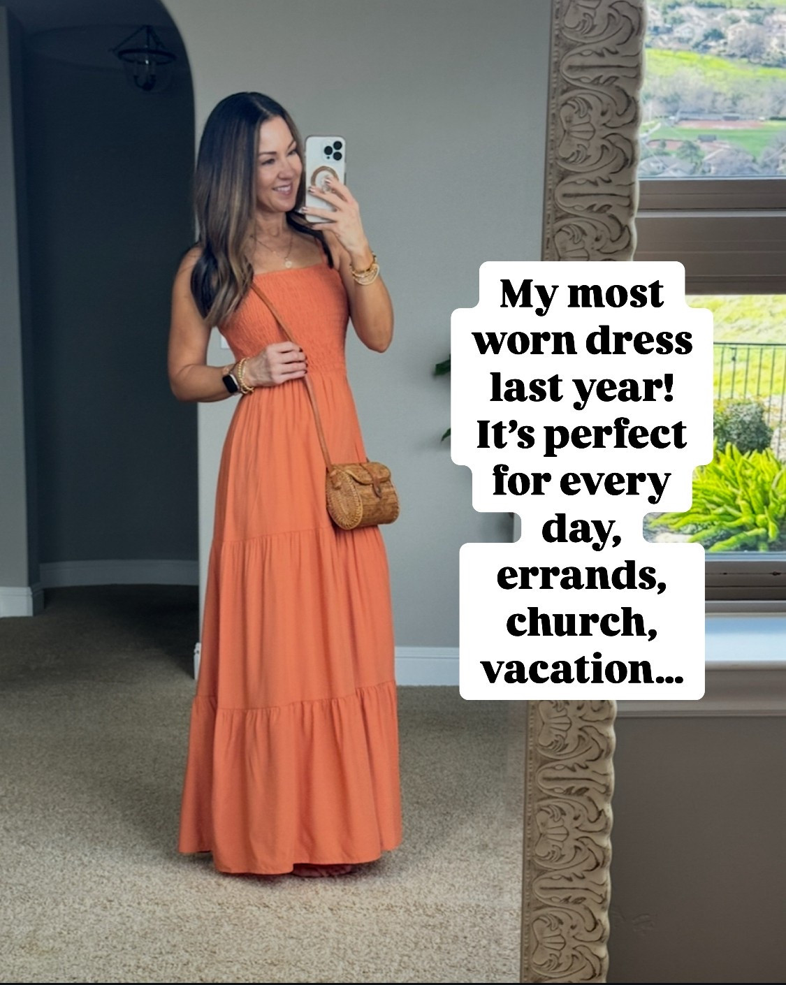 💥Sale! Amazon Casual Summer Dress - wearing size S orange dress TTS | For ref: I'm 5'1", 109lbs Summer, summer fashion, everyday outfit, casual dress, casual outfit idea, maxi dress, summer dress, rattan purse, accessories, summer vacation #womensfashion #summerdress #summer

#LTKSaleAlert #LTKOver40 #LTKPetite