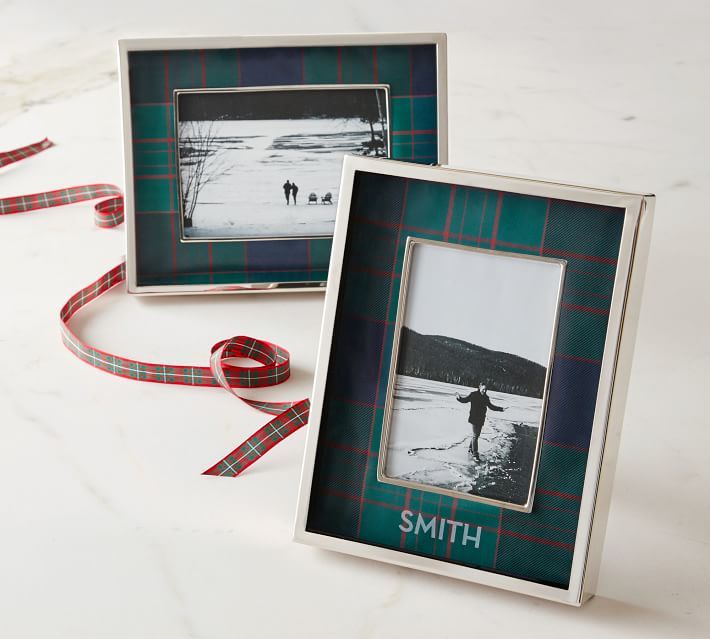 Lynbrook Plaid Picture Frames - Navy | Pottery Barn (US)