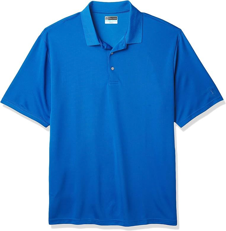 PGA TOUR Men's Airflux Solid Mesh Short Sleeve Golf Polo Shirt | Amazon (US)