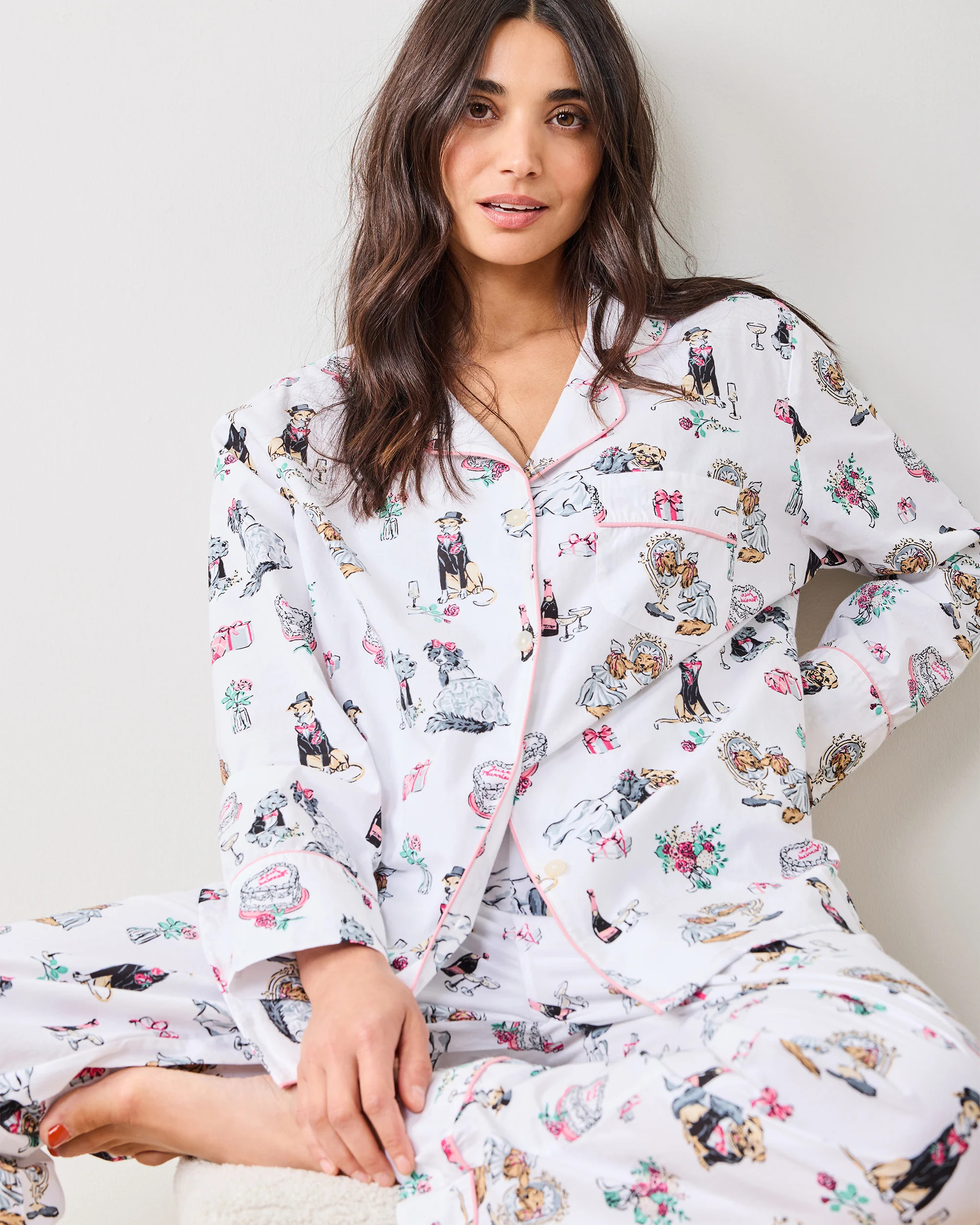 Fur Ever Yours - Women's Organic Cotton Long PJ Set - Cloud | Printfresh
