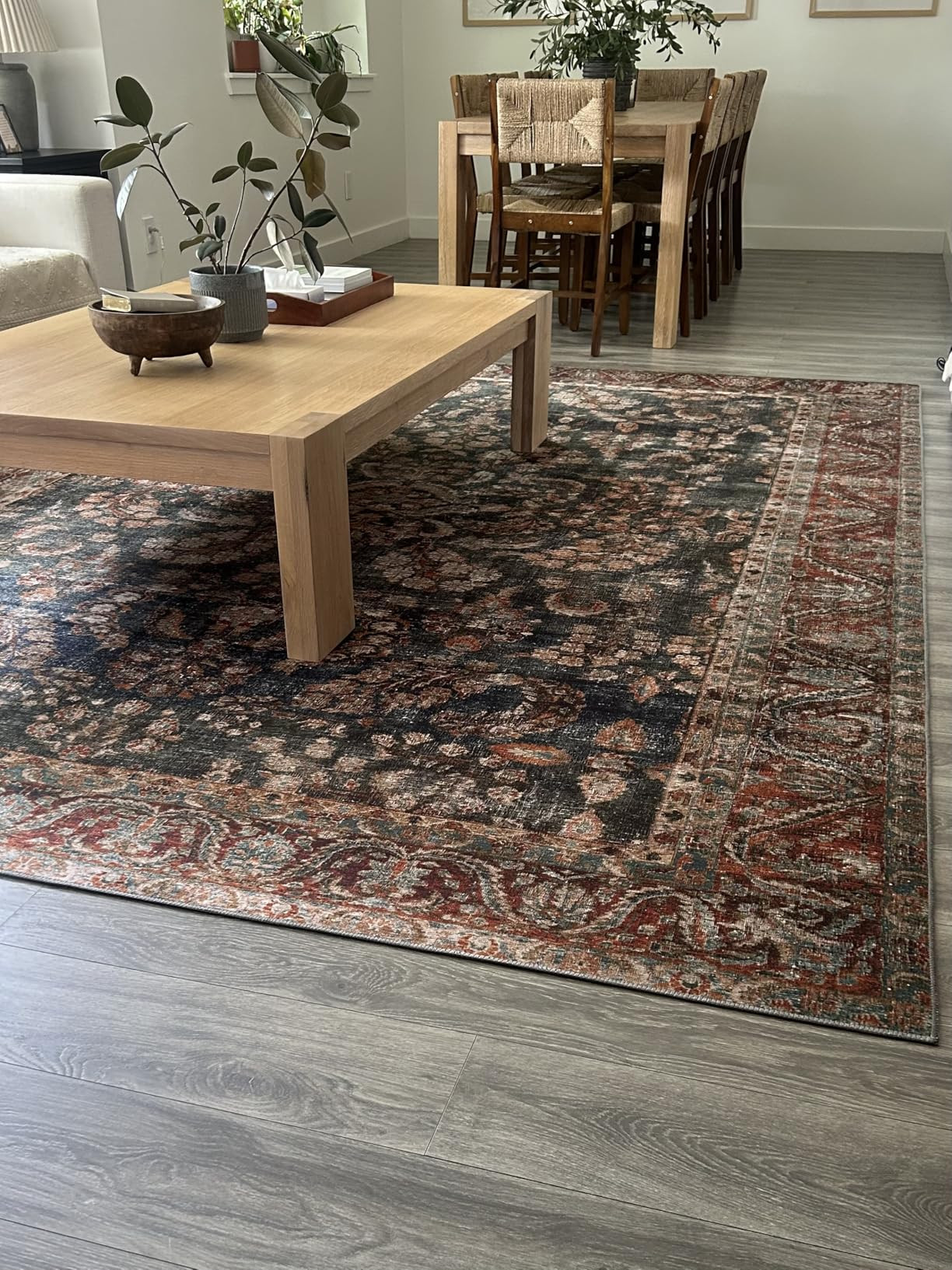 Loloi Chris Loves Julia Jules Collection JUL-10 Ocean/Spice 8'-6" x 11'-6", .13" Pile Height, Area Rug | Amazon (US)