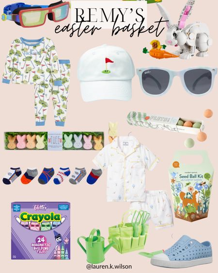 Little boy, Easter basket, gifts, basket filler, toys, clothes, sunglasses, chalk, bunny 

#LTKSeasonal #LTKfamily #LTKkids