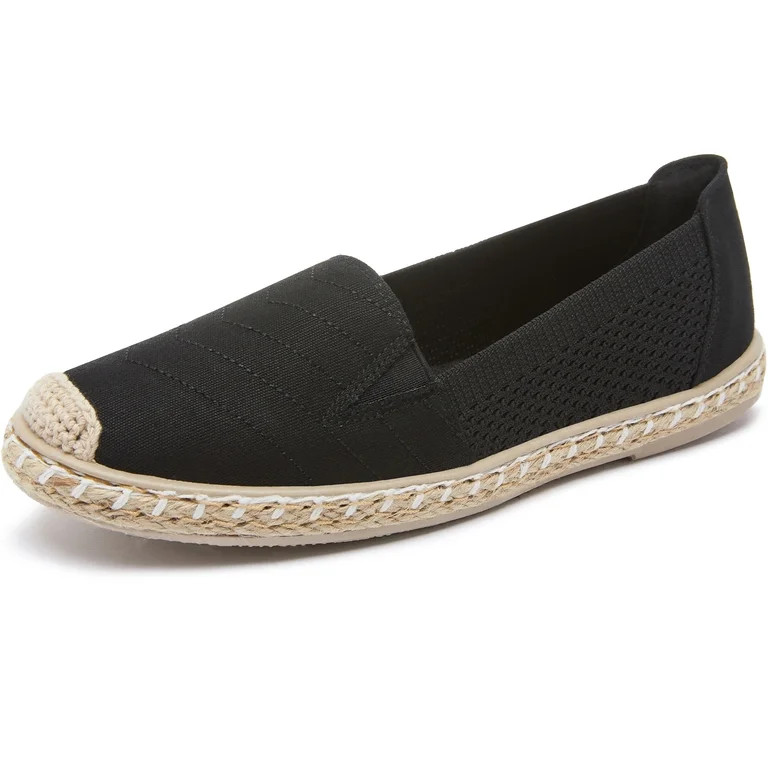 SHIRRY Womens Espadrilles Flats Knit Mesh Loafers Breathable Slip On Shoes Comfortable Walking Sh... | Walmart (US)
