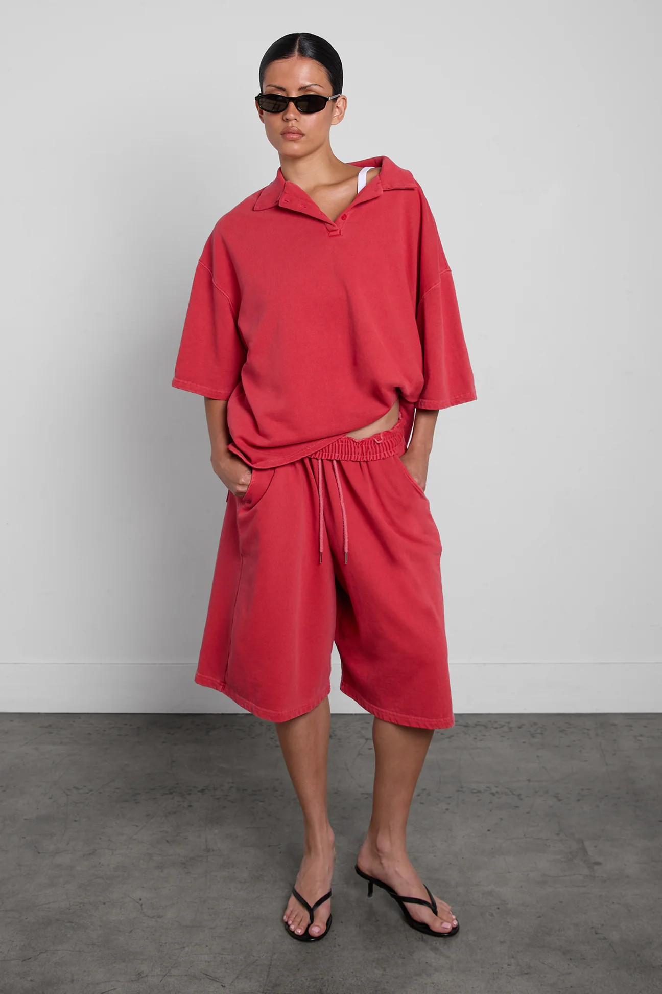 VINTAGE WASH SWEATSHORT | OAK + FORT
