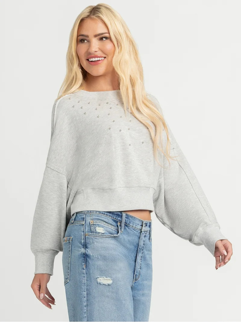 Jessica Simpson Women's Merril Crewneck Top, Sizes XS-XL | Walmart (US)