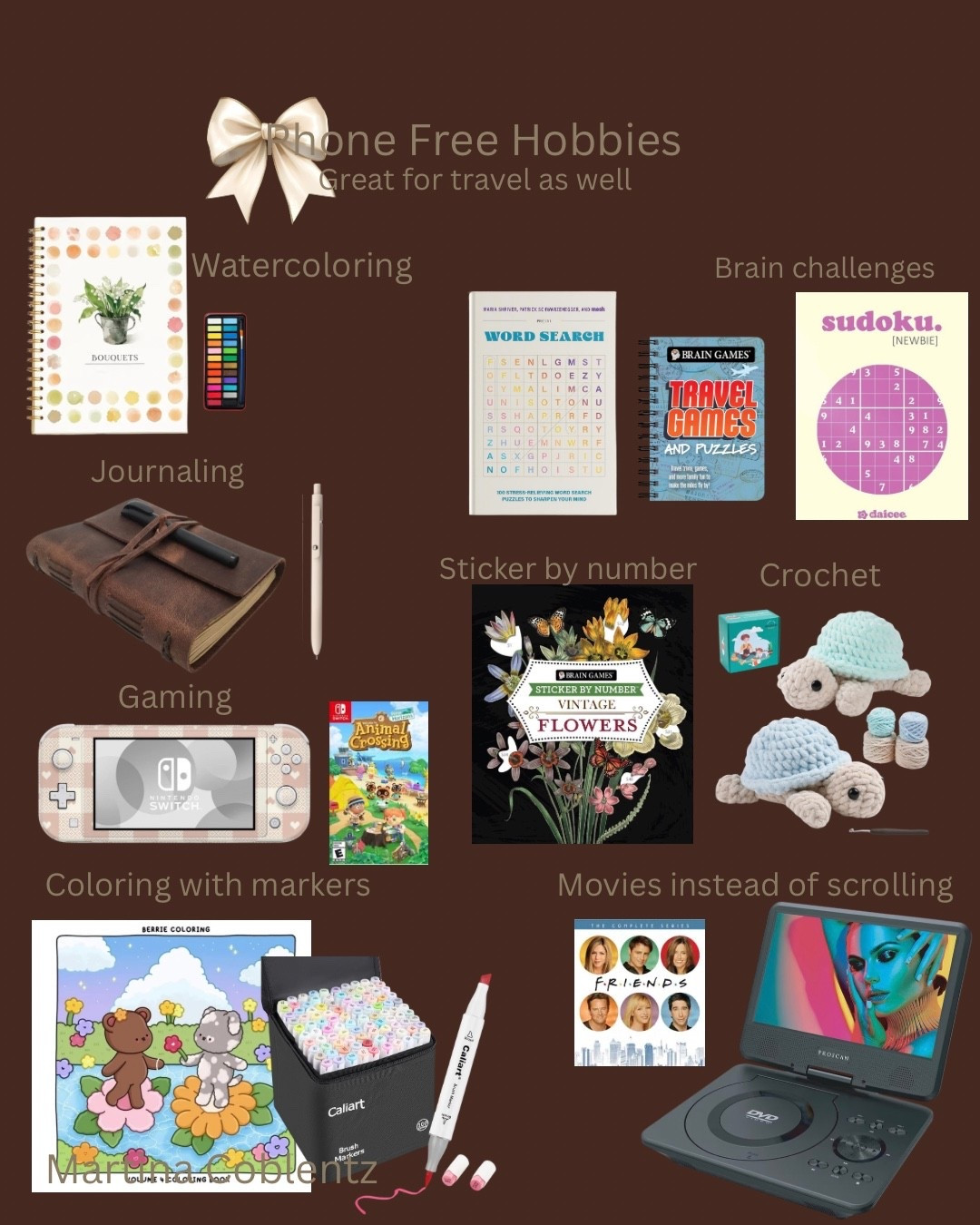 Phone free hobbies / travel activities 


•travel •analog •phone free activities •gaming •hobbies •for her •gift idea 

#LTKTravel #LTKHome