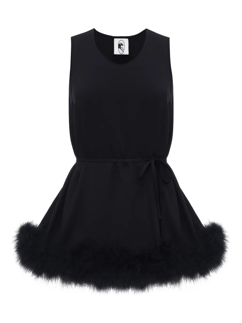 Sleeper Bisou Bisou feathers top - Black | Farfetch Global