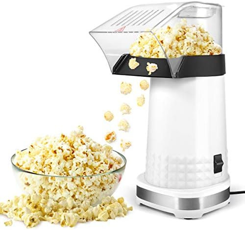 Popcorn Maker, Hot Air Popcorn Popper, 1200W Electric Popcorn Machine with Measuring Cup, No Oil Hea | Amazon (US)