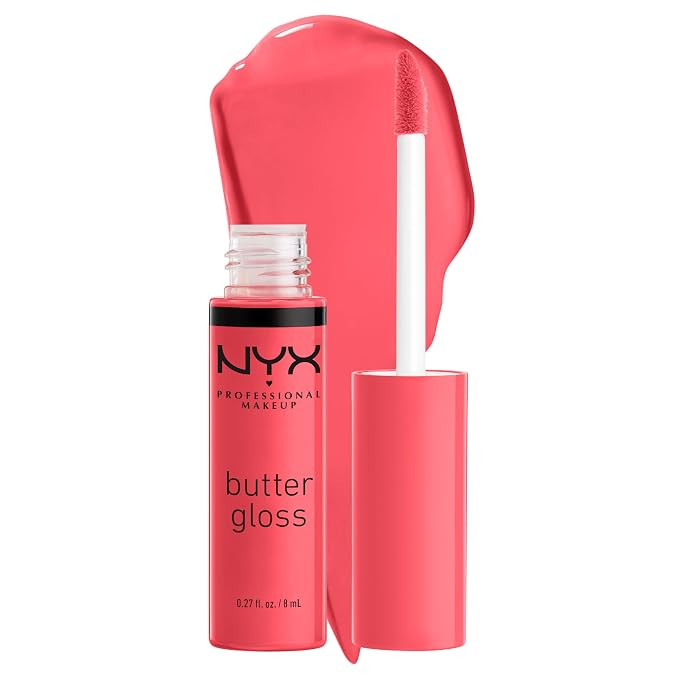 NYX PROFESSIONAL MAKEUP Butter Gloss, Non-Sticky Lip Gloss - Sorbet (Vibrant Coral) | Amazon (US)