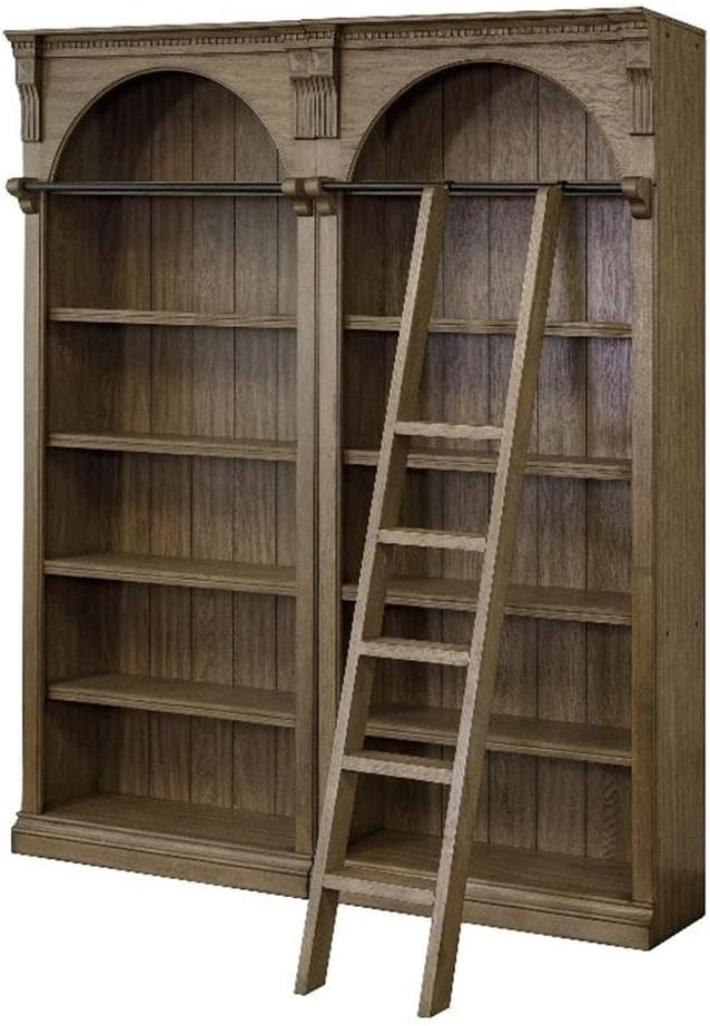 Martin Furniture Traditional 8' Tall Bookcase Wall with Ladder, Storage Organizer, Display Shelf ... | Amazon (US)