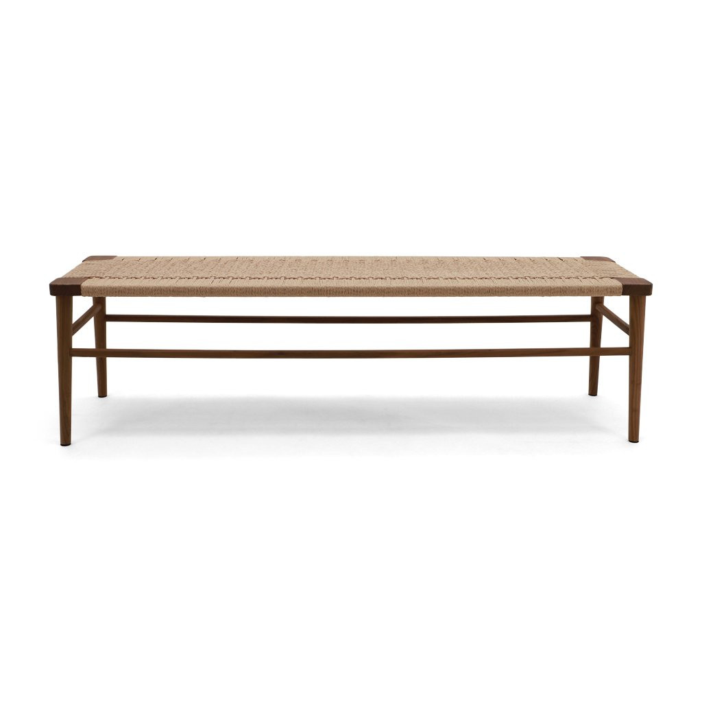 Wicker Bench Oiled Walnut | Eternity Modern