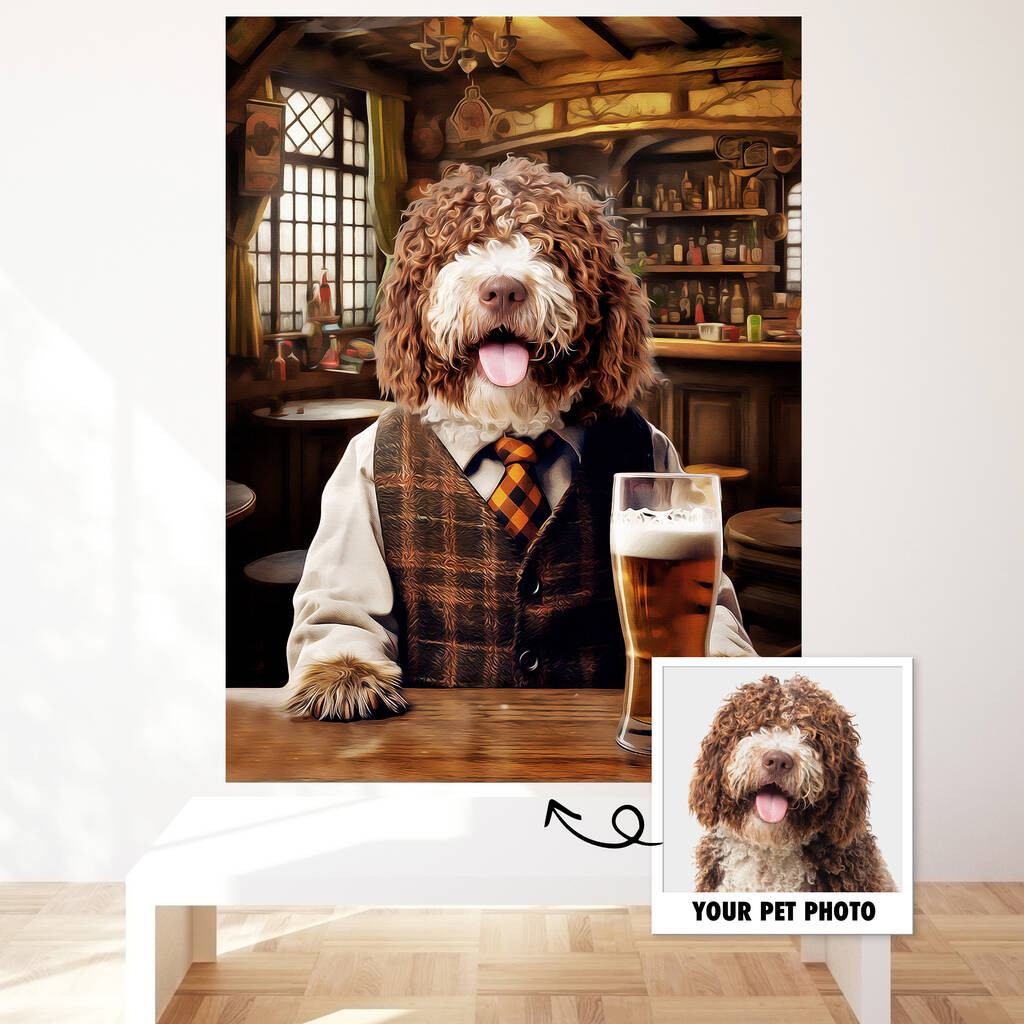 Personalised Pet Portrait Whimsical Animal Lover Gift | Not On The High Street