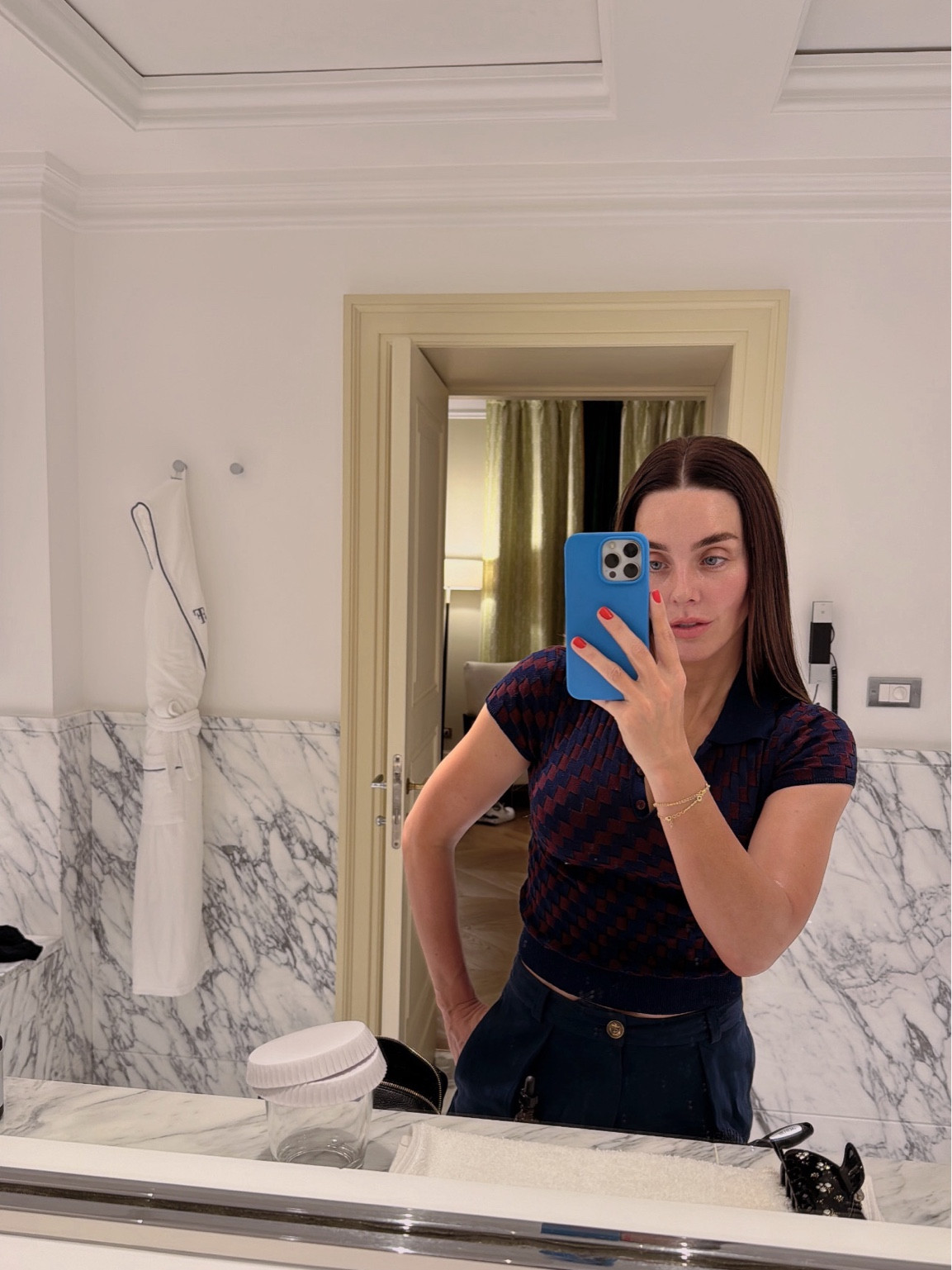 Another vacation look 💙 Shorts are sold out Loro Piana but linked similar