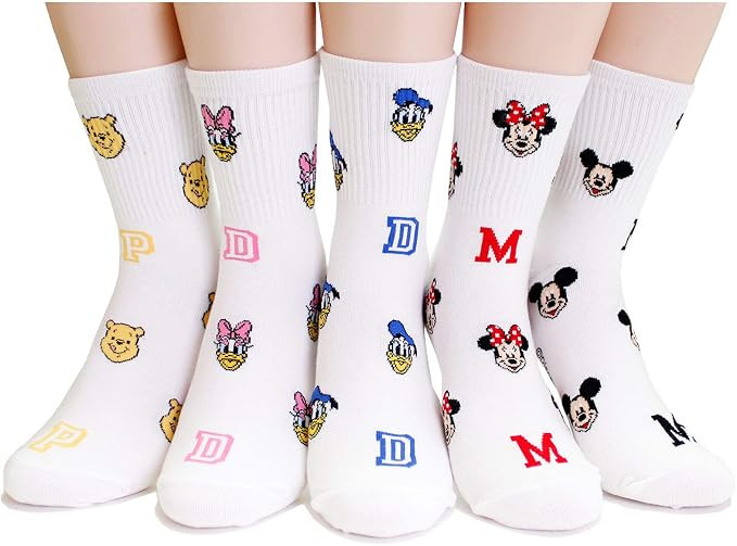 evei Animation Character Cartoon Series Collection Women's Original Socks (D11_5 pairs) | Amazon (US)