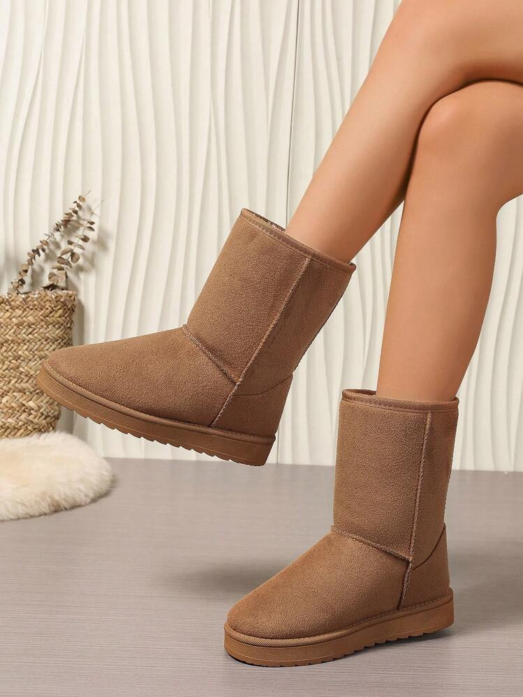 Women's Western Style Snow Boots And Ankle Boots For Outdoor Winter Camping, Anti-Slip Warm Fashi... | SHEIN