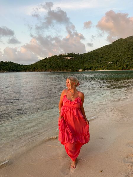 dreamy long pink maxi dress from Vici perfect for a summer beach vacation 

#LTKStyleTip #LTKTravel #LTKSeasonal