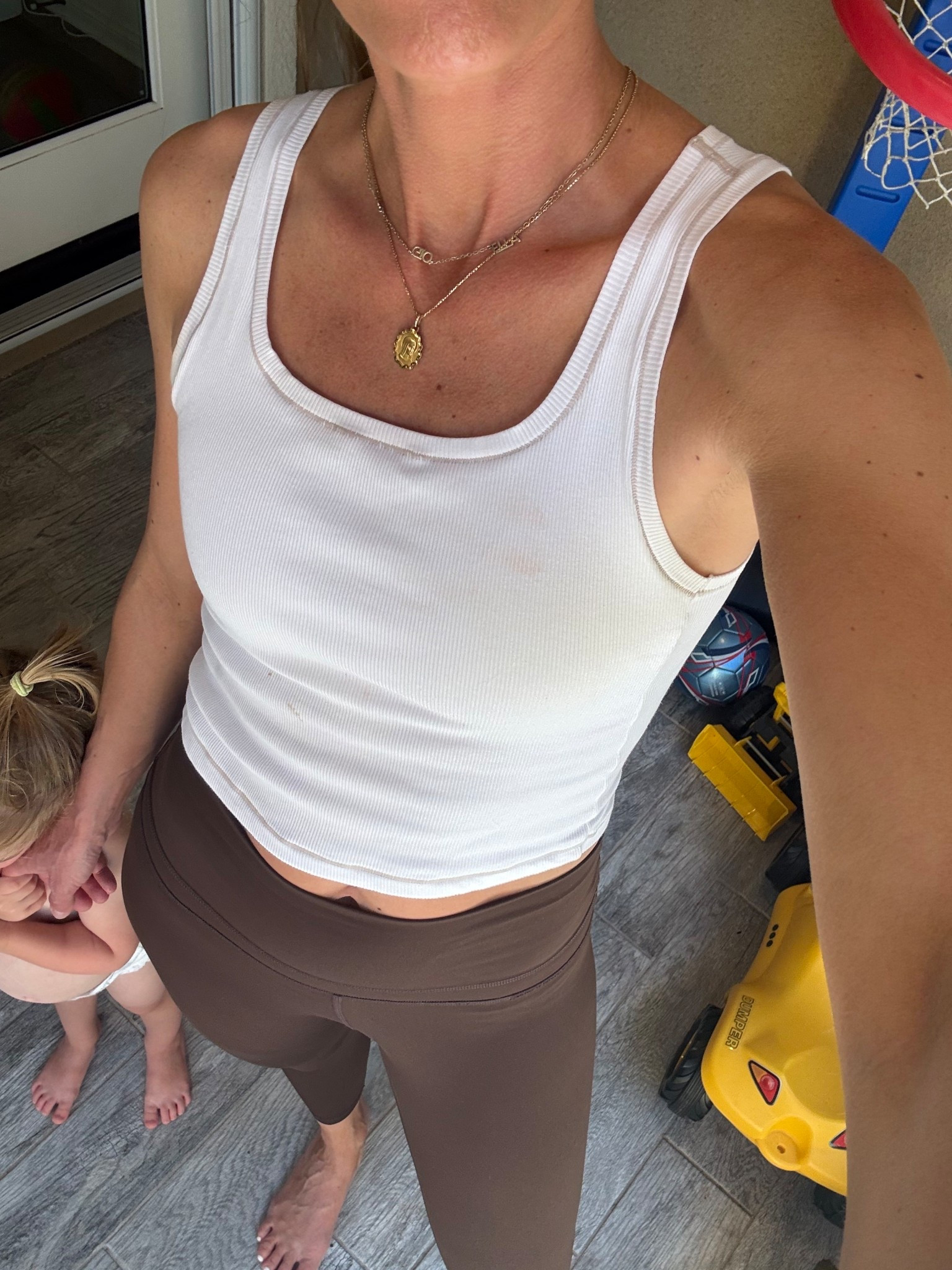 What I’m wearing to pilates tonight 🤎
Tank & leggings are from Amazon and both good quality for the price! The tank has built in cups with a cropped fit. I own it in two colors. The leggings have a high waisted fit and nice thick stretchy material. 

Amazon, workout outfit, pilates outfit, workout tank, brown leggings, athleisure, everyday outfit, activewear, high waisted leggings. Both fit true to size 

#LTKActive #LTKmomlife #LTKfitnessgoals