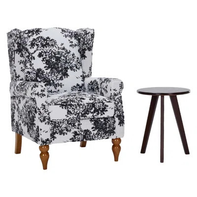 Vintage Luxury Coffee Table & Armchair Set, High-Back Reading Chair And Solid Wood Table For Elegant Living Rooms And Bedrooms | Wayfair North America