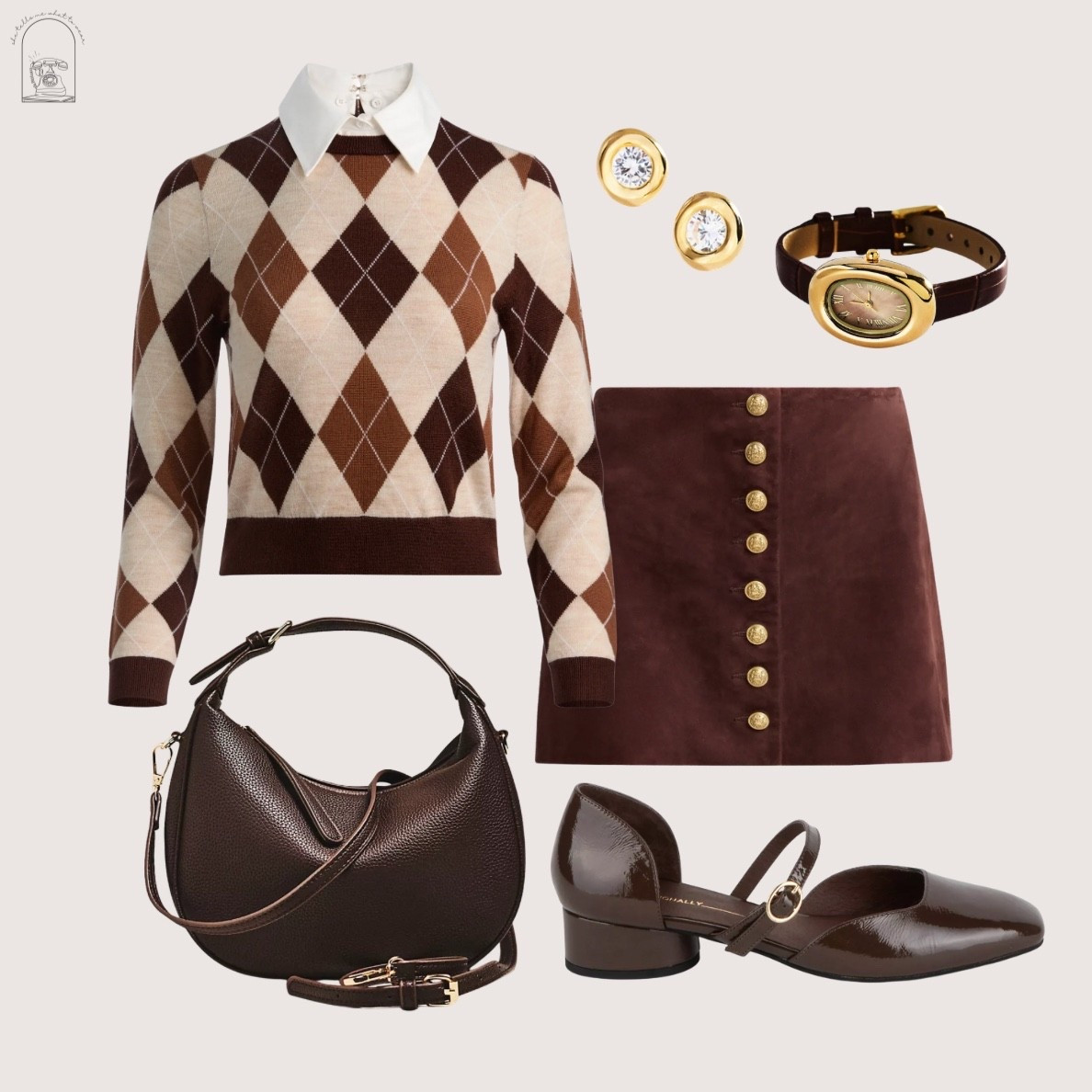 chocolate brown, rich textures, and a little argyle moment 🤎 the fall wardrobe formula that never misses! polished mary janes, a suede mini, vintage-inspired accessories… save this one for your next fall outfit.

#LTKSeasonal #LTKWorkwear #LTKgrwm